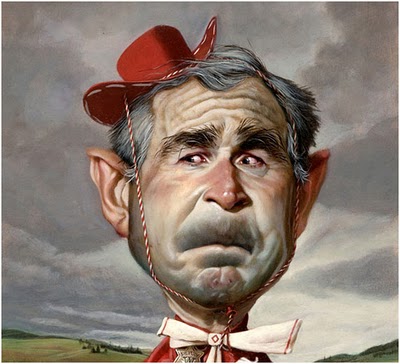 Image result for george w bush caricature