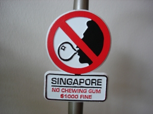 Singapore gum sign