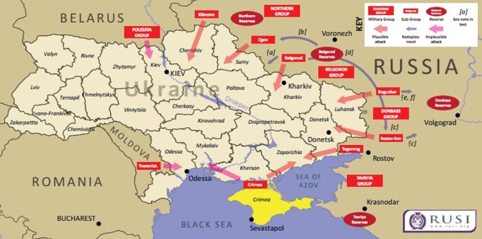 Russia Ukraine map