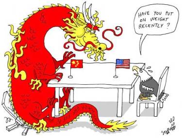 Image result for caricature u.s. and china